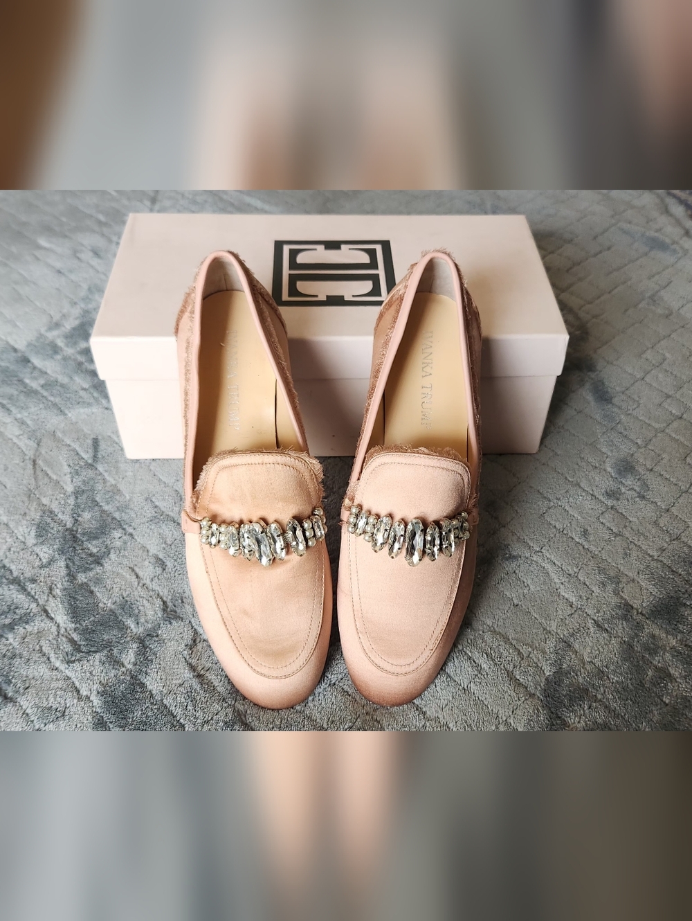 NIB  Ivanka Trump Embellished Pink Women's Loafers. 6.5 Med Women's.